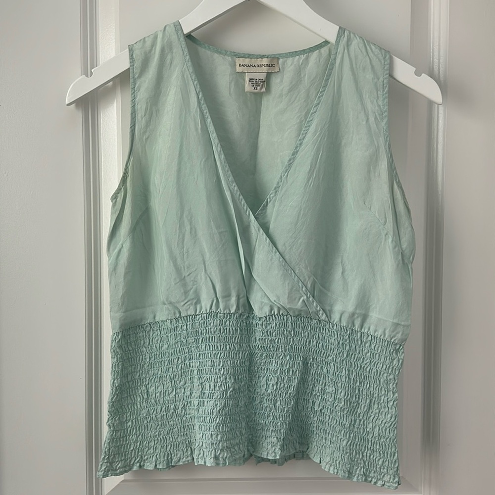 Banana Republic Light Blue Silk Top